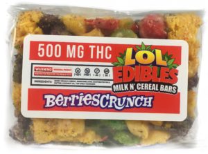 LOL Edibles krispy cereal bars