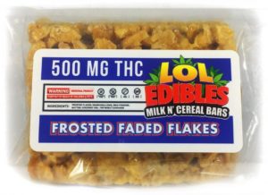 LOL Edibles krispy cereal bars