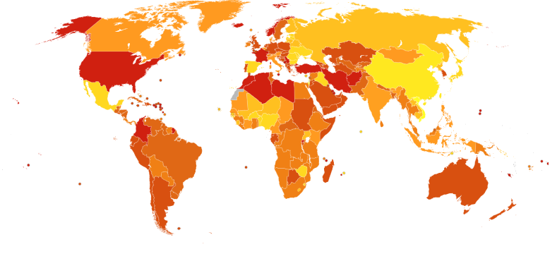 anxiety rates around the world