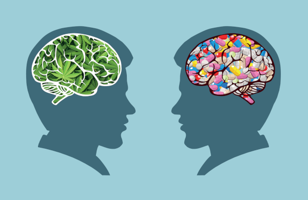 the mind on cannabis vs on medications
