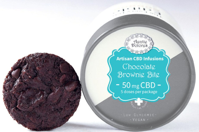 Auntie Dolores CBD chocolate brownie bites