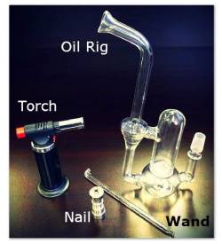 You'll need a wand, torch, oil rig, nail and concentrate to dab.