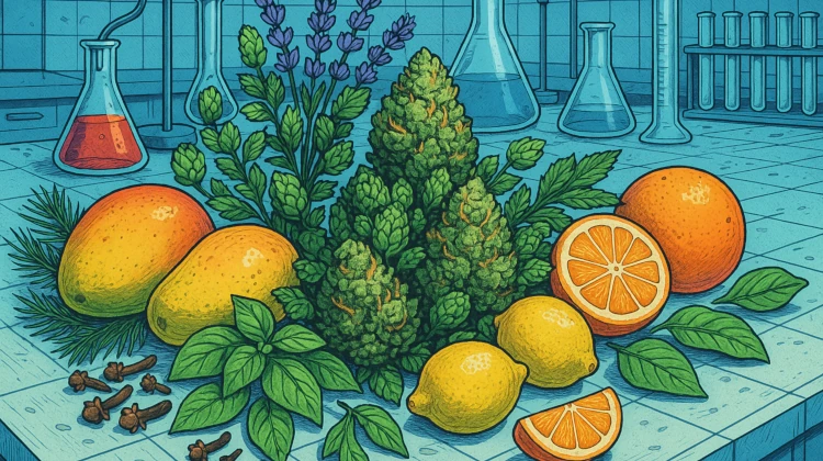 What are the common cannabis terpenes?