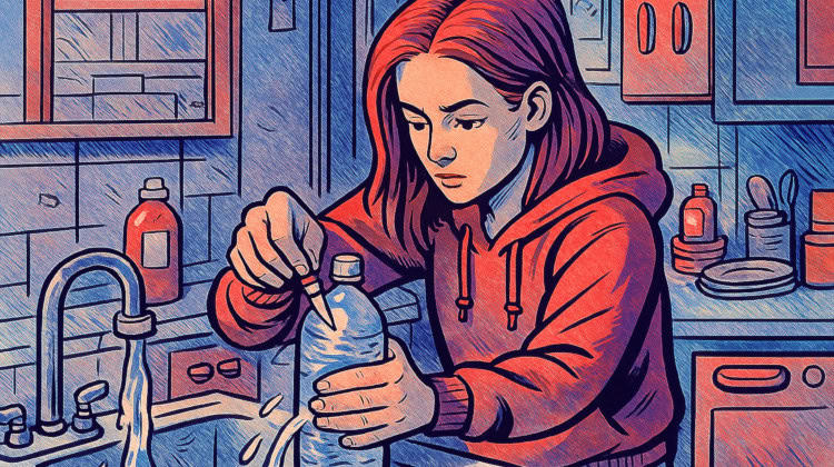 Making a water bottle bong