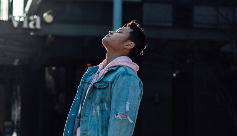 person feeling relieved