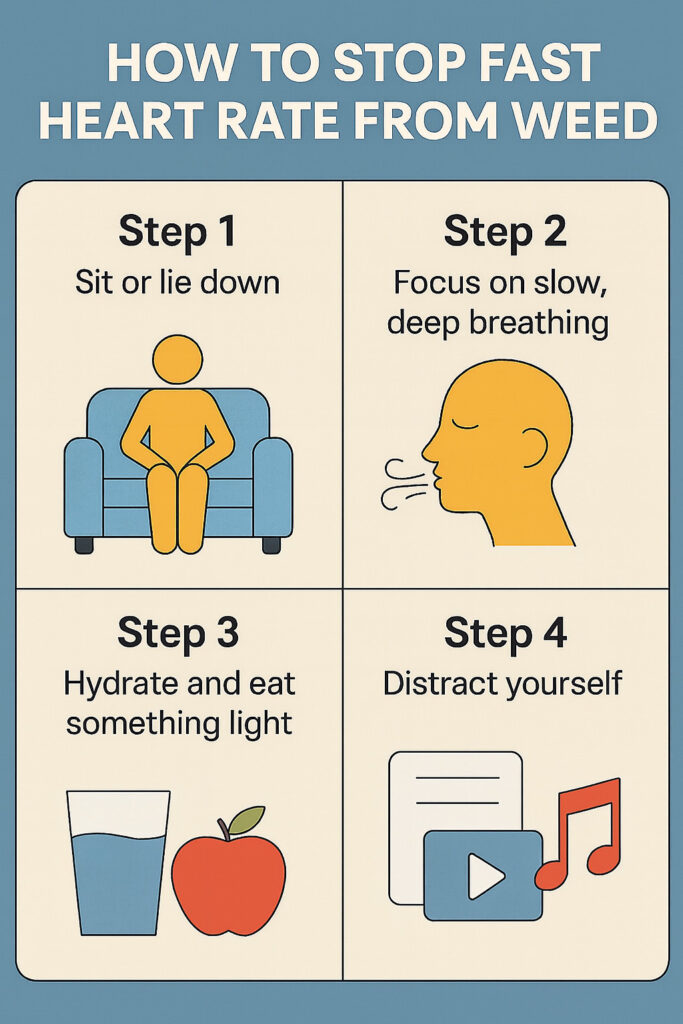 How to stop fast heart rate from weed.
