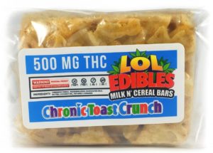 OL Edibles krispy cereal bars
