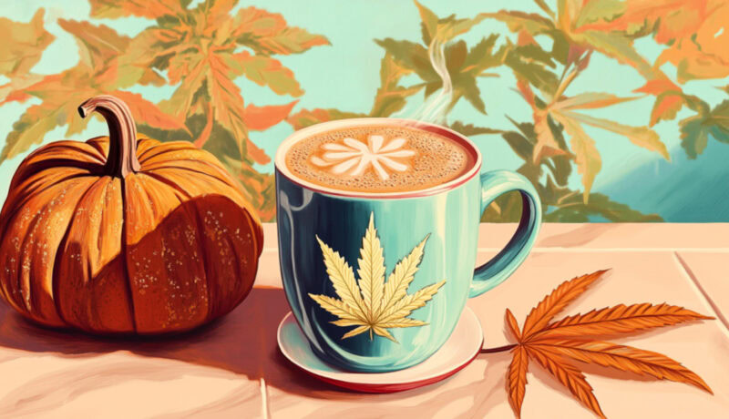 Cannabis infused pumpkin spice latte