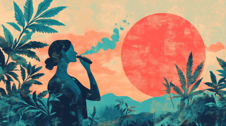 woman vaping