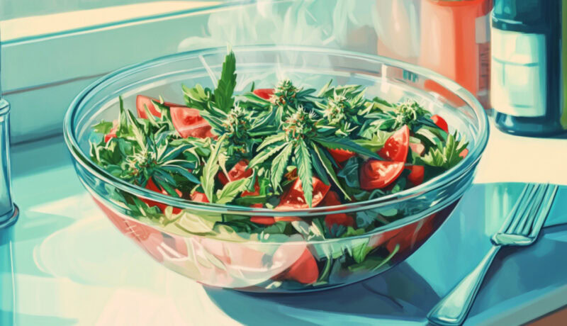 Harvest weed salad recipe
