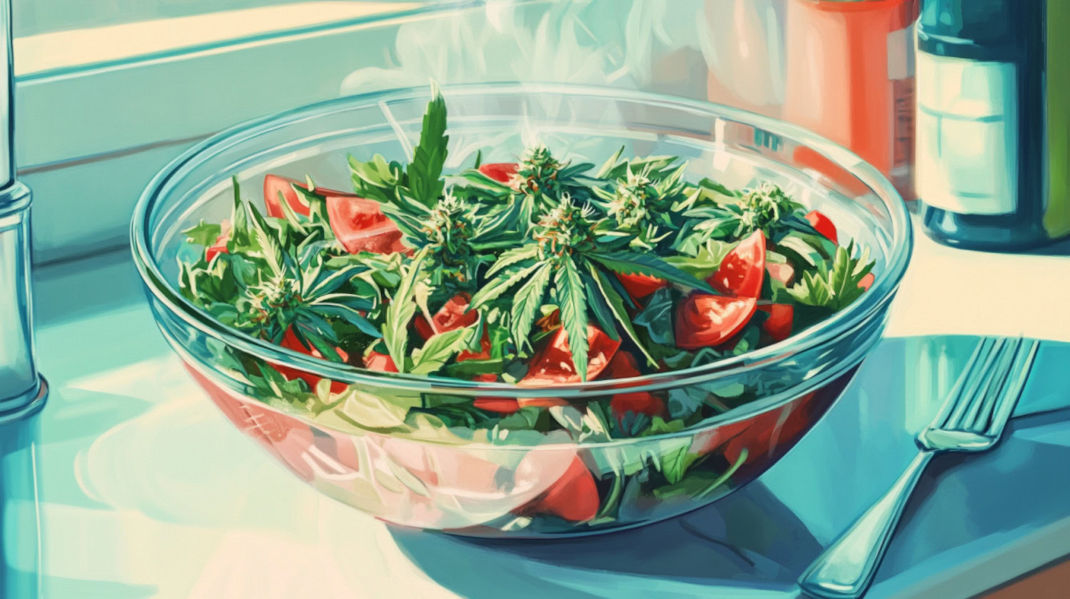 Harvest weed salad recipe