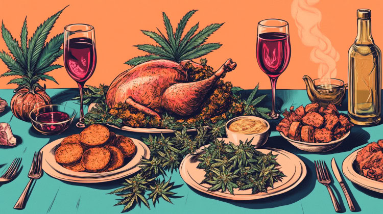 Cannabis infused Thanksgiving stuffing ingredients