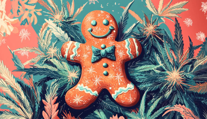 Gingerbread weed cookies