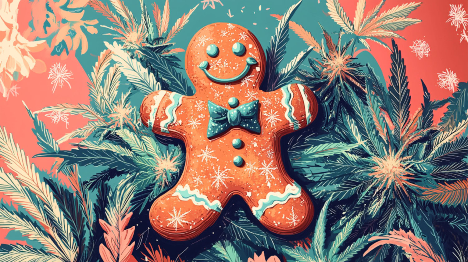 Gingerbread weed cookies