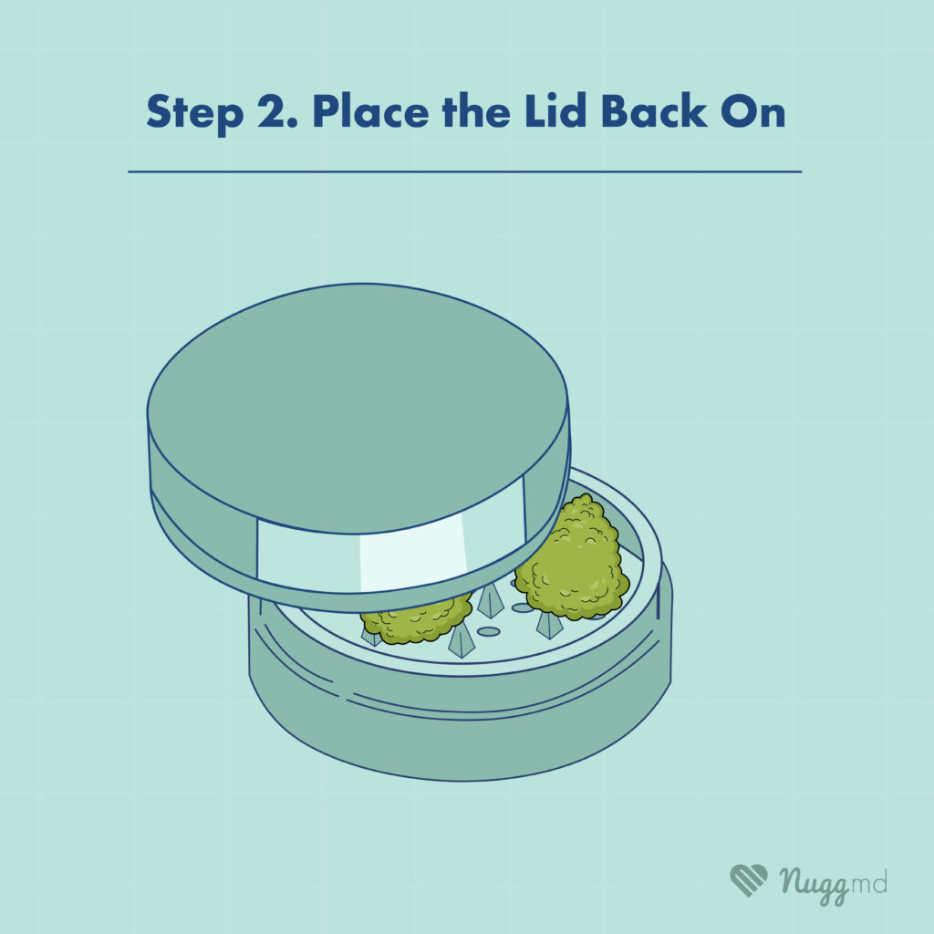 Place the lid back on the grinder