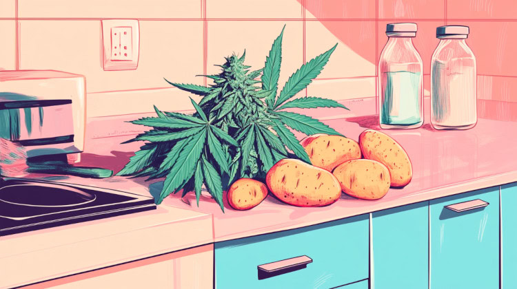 Ingredients for cannabis infused mashed potatoes
