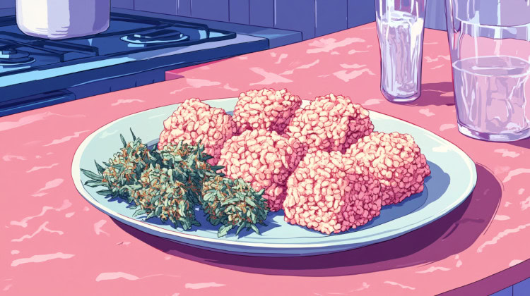 Ingredients for weed Rice Krispie treats