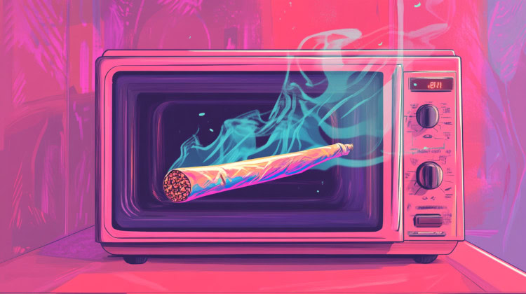 What does putting weed in a microwave do?