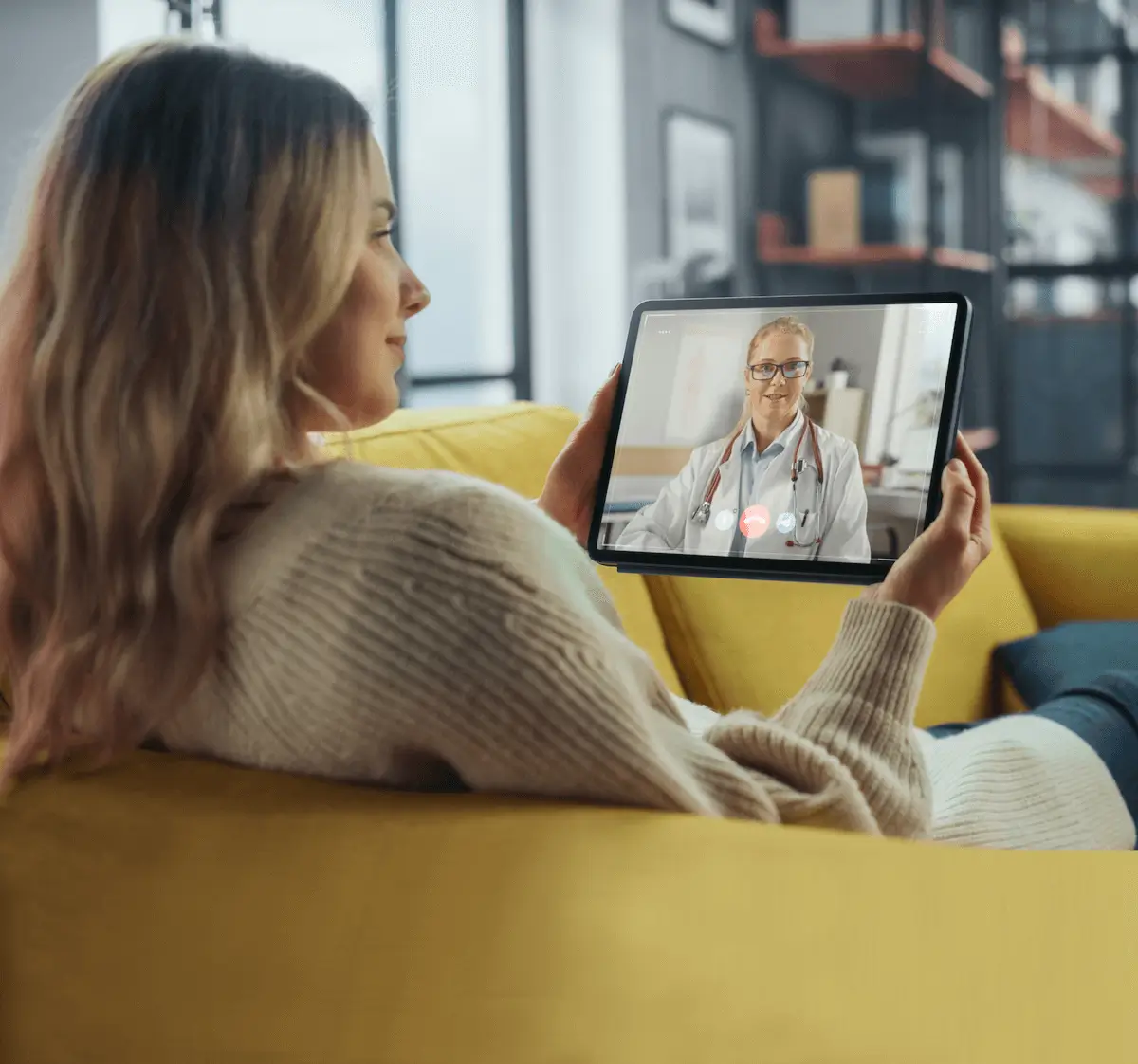 Patient meeting with a licensed cannabis doctor online from the comfort of home