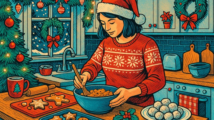 Set up to watch a stoner Christmas movie