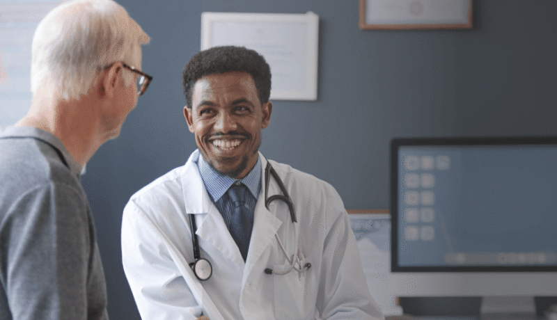 Doctor and patient discussing study suggesting CBD and CBG may reverse common chronic liver disease