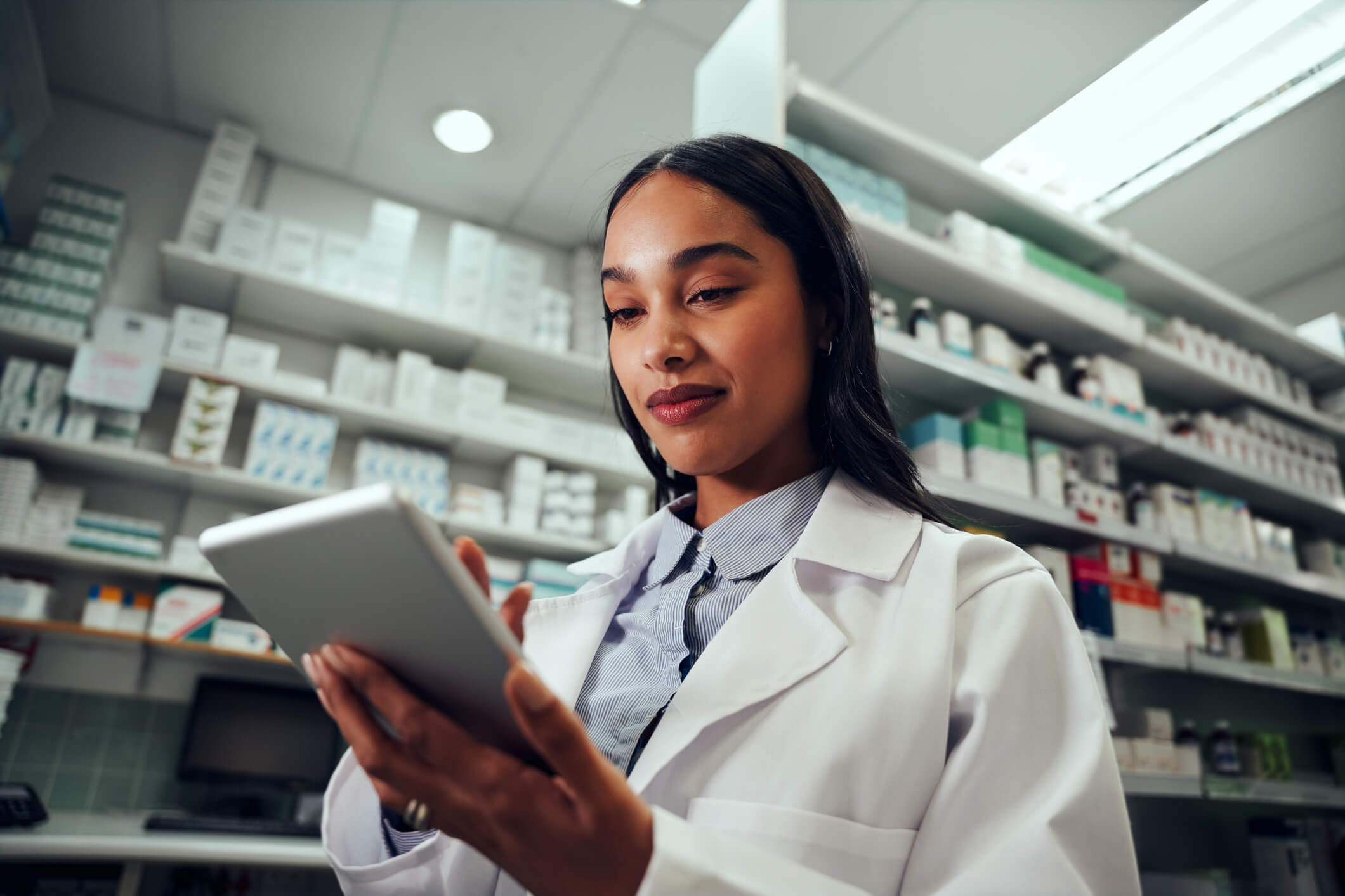 pharmacist preparing medical cannabis prescription