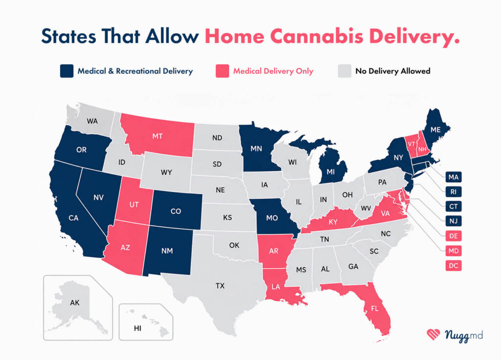 states that allow home cannabis delivery